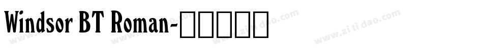 Windsor BT Roman字体转换